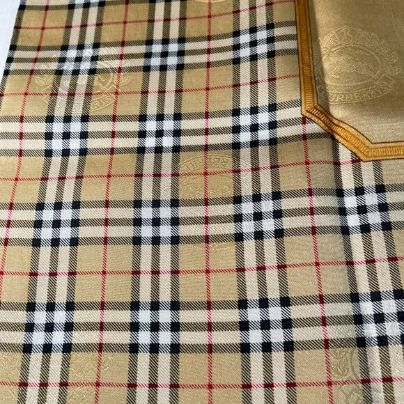 Vintage Burberry Mini Scarf – Nova Check with Equestrian Knight Design (EKD) - Picture 4 of 13